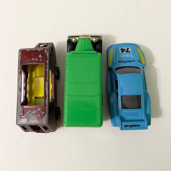 Lot of 3 Corgi Cars Juniors Racing Porsche Wigwam Van Camper Bedford Typhoo Bus - Picture 5 of 14